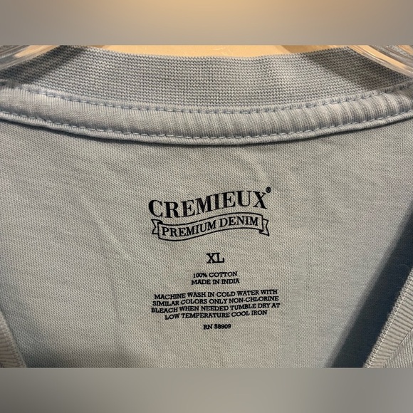 EUC Cremieux Men’s Short Sleeve Crew Neck T-Shirt Solid Blue w/Graphic; Size XL - Picture 5 of 8